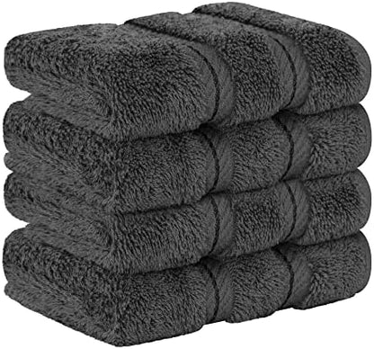 American Soft Linen 100% Cotton Luxury Turkish Towels, 4 PC Washcloth Set