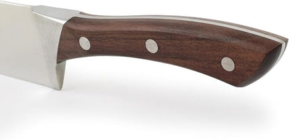 Arcos Chef Knife 8 Inch Nitrum Stainless Steel and 200 mm blade. Professional Multipurpose Cooking Knife. Ergonomic Polyoxymethylene POM Rosewood Handle. Series Natura.