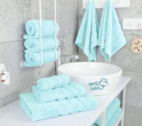 American Soft Linen 100% Cotton Luxury Turkish Towels, 6 Piece Towel Set
