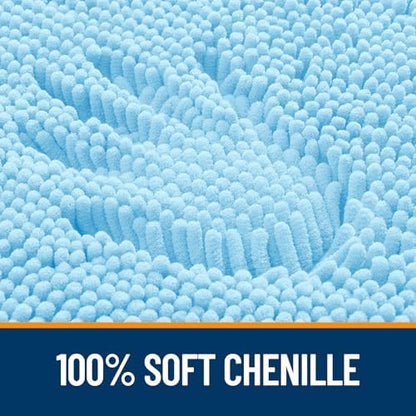 OLANLY Large Bathroom Rugs 70x46, Extra Soft Absorbent Chenille Bath Rugs