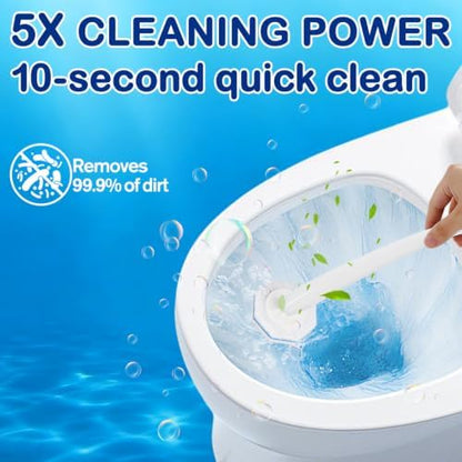 120 Count Disposable Toilet Brush Refills for Clorox, 5X Cleaning Power