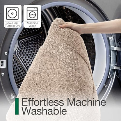 LUMI Large Bathroom Rugs Soft Absorbent, Non Slip Bath Mat 24x43, Beige