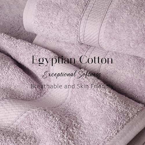 SUPERIOR Egyptian Cotton Ultra Plush & Absorbent, 6 Piece Set, Purple