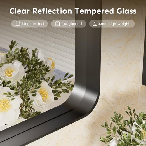 40"x30" Bathroom Vanity Mirror for Wall Aluminum Framed Farmhouse Rectangle