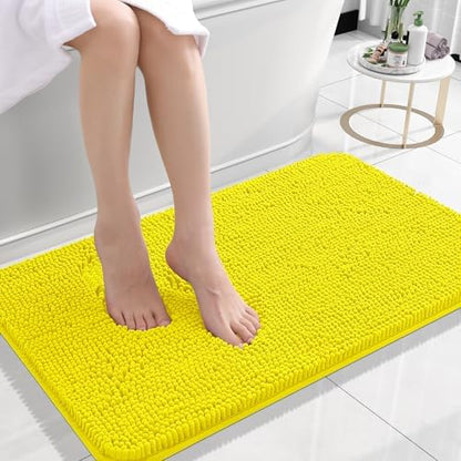 OLANLY Small Bathroom Rugs 24x16, Extra Soft Absorbent Chenille Bath Rugs