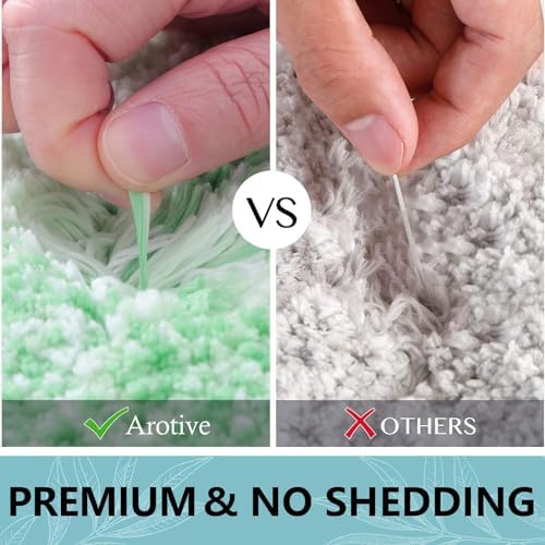 Arotive Microfiber Bathroom Rugs, Shaggy Soft Absorbent Bath Rug, 30x20