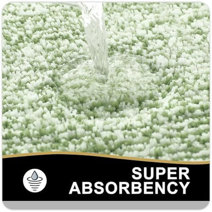 OLANLY Bathroom Runner Rugs 44x24, Long Bath Mats for Bathroom, Sage Green