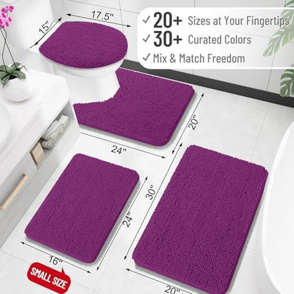 OLANLY Bathroom Runner Rugs 40x24, Extra Soft Absorbent Chenille Bath Rugs