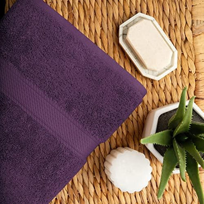 SUPERIOR Egyptian Cotton Ultra Plush & Absorbent, 10 Piece Set, Plum