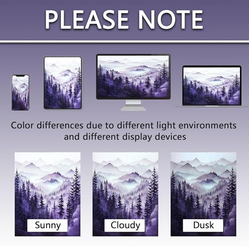 Dark Purple Forest Stall Shower Curtain, 36X72 in Narrow Small, Mountain