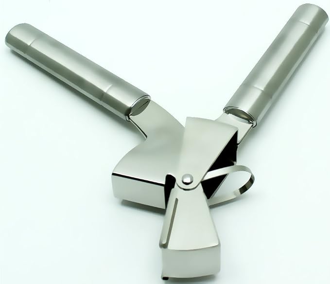 Premium Garlic Press with Hanging Hook & Cleaning Brush - Commercial Grade Stainless Steel (GP0001)