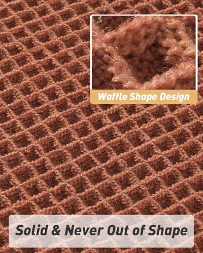 Upgraded Waffle Bath Mat Ultra Absorbent Non Slip Bathroom Mat, 17" x 24"