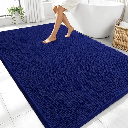 OLANLY Large Bathroom Rugs 70x46, Extra Soft Absorbent Chenille Bath Rugs