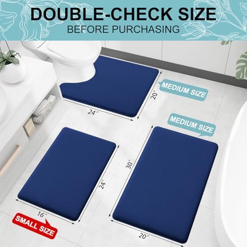 Smiry Memory Foam Bath Mat 40x32, Extra Soft and Absorbent Bathroom Rugs