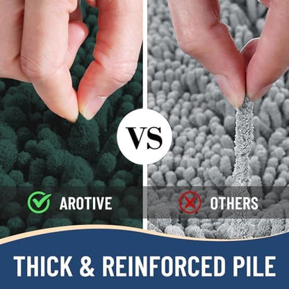 Arotive Bathroom Rugs Mat 44x24, Soft Absorbent Chenille Shaggy Bath Mat