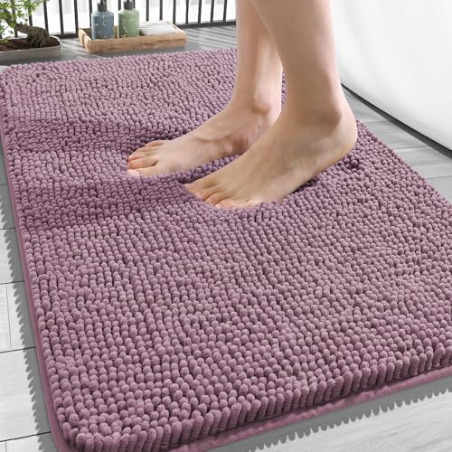 OLANLY Bathroom Rugs 34x21, Extra Soft Absorbent Chenille Bath Rugs