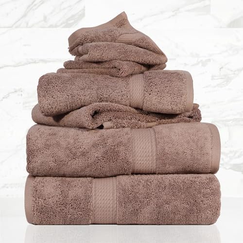 Superior Egyptian Cotton Ultra Plush & Absorbent, 6 Piece Set, Muted Mauve