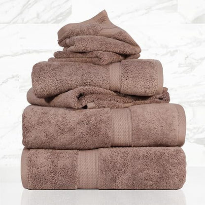 Superior Egyptian Cotton Ultra Plush & Absorbent, 6 Piece Set, Muted Mauve