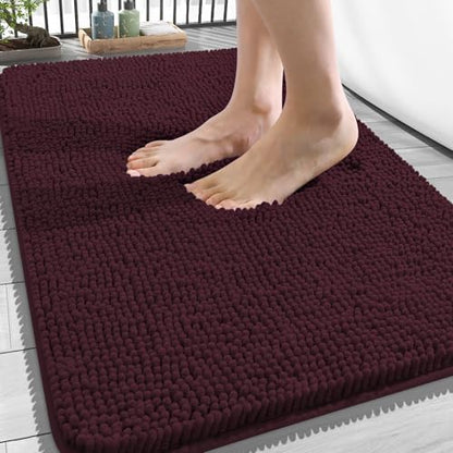 OLANLY Bathroom Rugs 34x21, Extra Soft Absorbent Chenille Bath Rugs