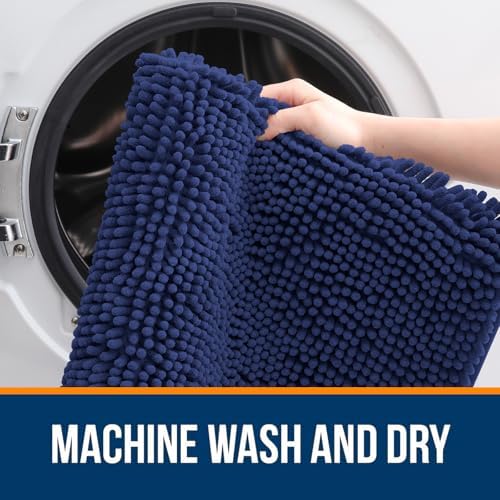 OLANLY Large Bathroom Rugs 70x46, Extra Soft Absorbent Chenille Bath Rugs