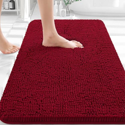 OLANLY Bathroom Rugs 30x20, Extra Soft Absorbent Chenille Bath Rugs