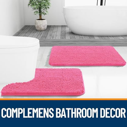 OLANLY Bathroom Runner Rugs 47x24, Extra Soft Absorbent Chenille Bath Rugs