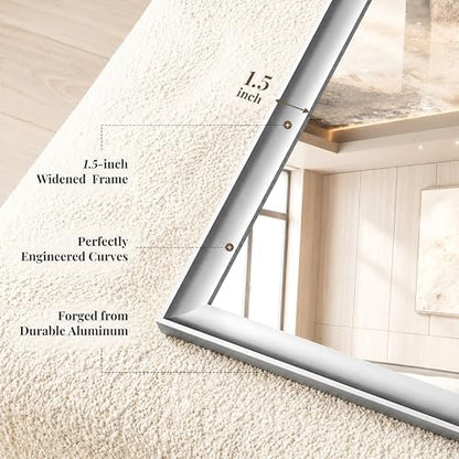 Brushed Nickel Bathroom Mirrors for Over Sink 30x40 Inch