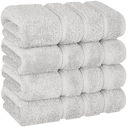 American Soft Linen 100% Cotton Luxury Turkish Towels, 4 PC Hand Towel Set