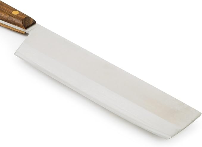 Arcos Usuaba Knife 7 Inch Stainless Steel. Japanese Kitchen Knife for Fish, Meat and Vegetables. Ovengkol Wood Handle 100% natural FSC and 175mm Blade. Series Nordika. Color Brown.
