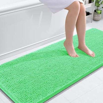 OLANLY Bathroom Runner Rugs 59x24, Extra Soft Absorbent Chenille Bath Rugs