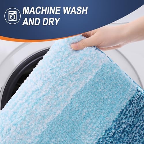 OLANLY Bathroom Runner Rug 47x20, Extra Soft Absorbent Microfiber Bath Rugs