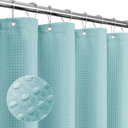 Gibelle Small Stall Teal Fabric Shower Curtain, 36 x 72