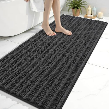Arotive Bathroom Rugs Mat 54x24, Soft Absorbent Chenille Shaggy Bath Mat