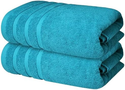 Infinitee Xclusives 100% Ring-Spun Cotton Bath Towels for Bathroom - Pack 2