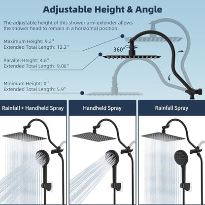 Hibbent All Metal cUPC Certified High Pressure Rainfall 10'' Shower Head