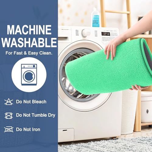OLANLY Thick Memory Foam Bathroom Rug 30x20, Absorbent Bath Mat, Mint Green