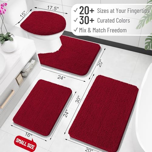 OLANLY Large Bathroom Rugs 40x32, Extra Soft Absorbent Chenille Bath Rugs