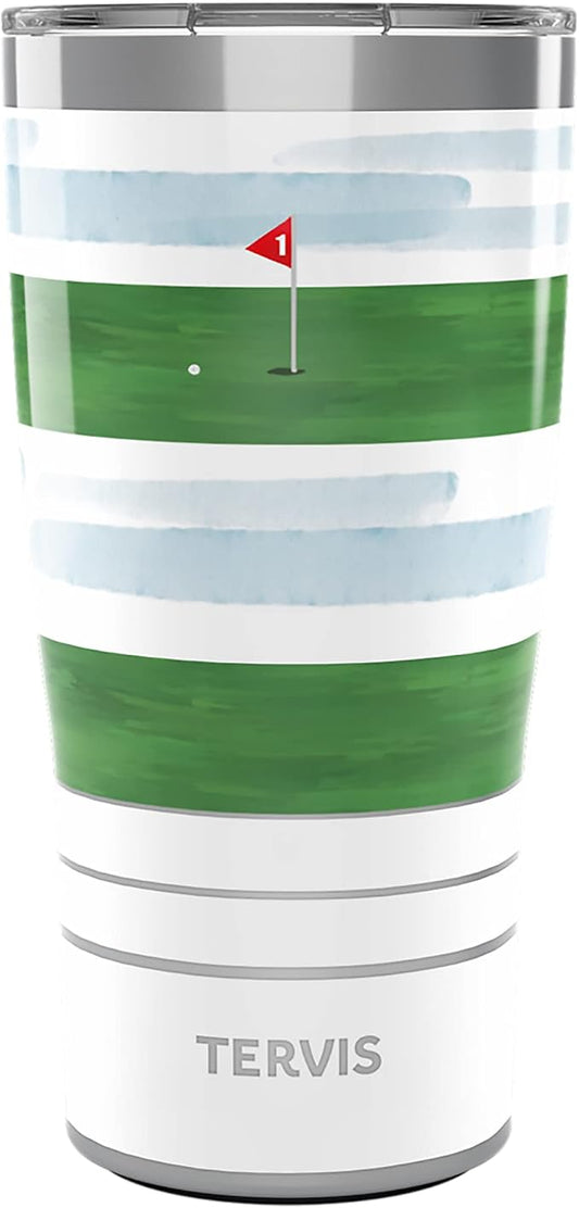 Tervis Traveler Golf Sink the Putt Triple Walled Insulated Tumbler Travel Cup Keeps Drinks Cold & Hot, 20oz, Stainless Steel