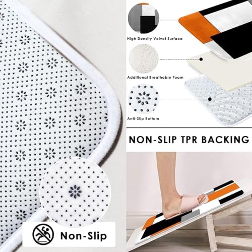 Bathroom Sets with Shower Curtain and Rugs, 4 Pcs, Geometric