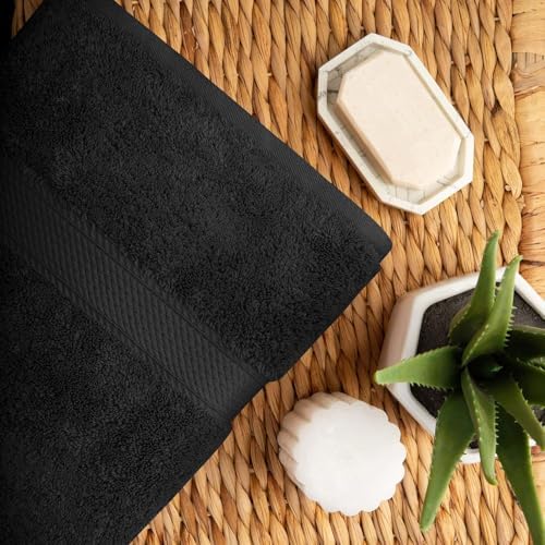 Superior Egyptian Cotton Ultra Plush & Absorbent, 10 Piece Set, Black