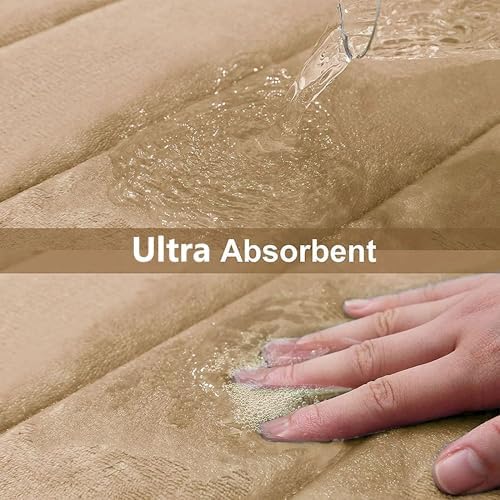 Buganda Memory Foam Bath Mat 47 x 20, Ultra Soft Absorbent Bathroom Rugs