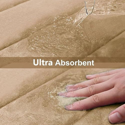 Buganda Memory Foam Bath Mat 24 x 16, Ultra Soft Absorbent Bathroom Rugs