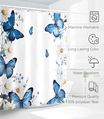 Bathroom Shower Curtain Cute Cortinas para Baño 72 x 72, Butterfly