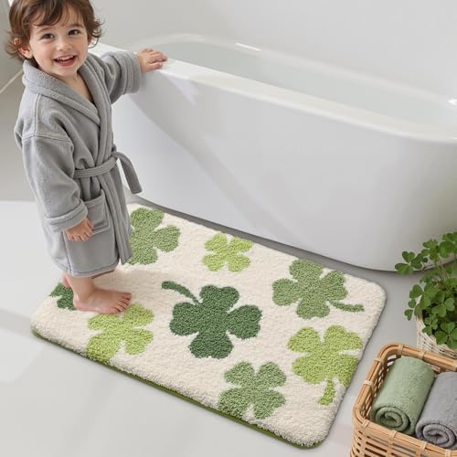 LUMI Bathroom Rug 16x24, Soft Absorbent Microfiber Bath Mat, Non Slip