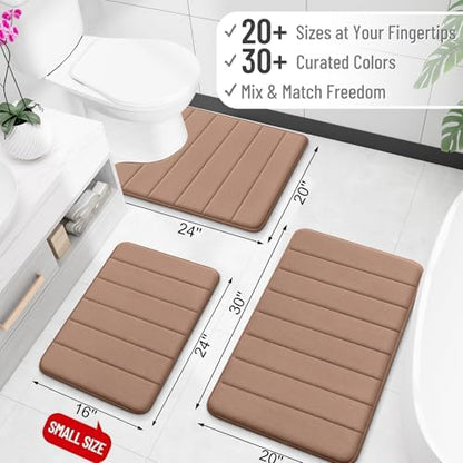 OLANLY Memory Foam Large Bath Mat 70x46, Super Soft Absorbent Bathroom Rugs
