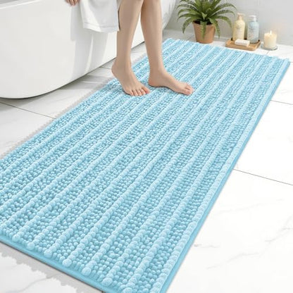 Arotive Bathroom Rugs Mat 60x24, Soft Absorbent Chenille Shaggy Bath Mat