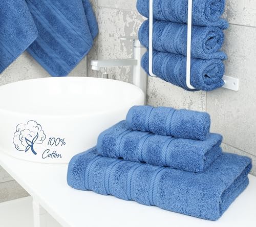 American Soft Linen 100% Cotton Luxury Turkish Towels, 3 Piece Towel Set