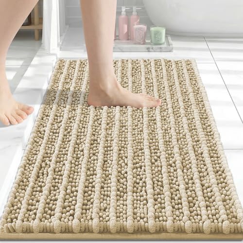 Arotive Bathroom Rugs Mat 24x16, Soft Absorbent Chenille Shaggy Bath Mat
