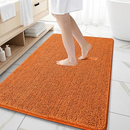 OLANLY Large Bathroom Rugs 59x35, Extra Soft Absorbent Chenille Bath Rugs