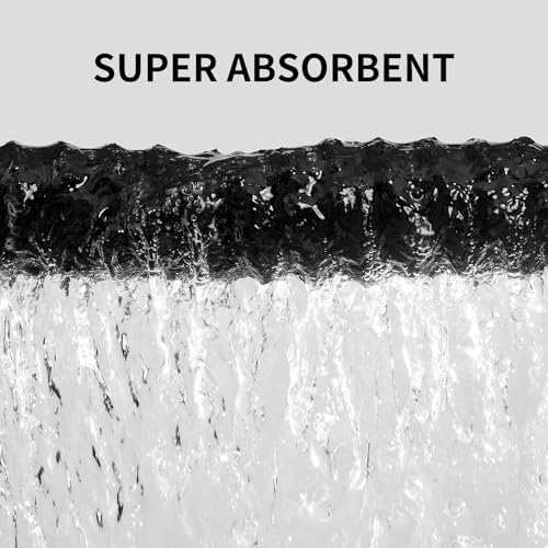 4 Piece Bath Towels, 30"x60" Microfiber Towels Set, Black